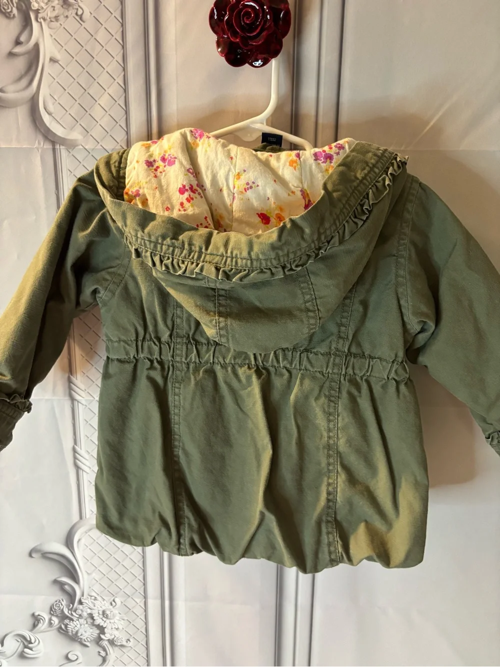 Baby Gap Olive Green Toddler Girl’s Hooded Jacket, Size 18-24 Months